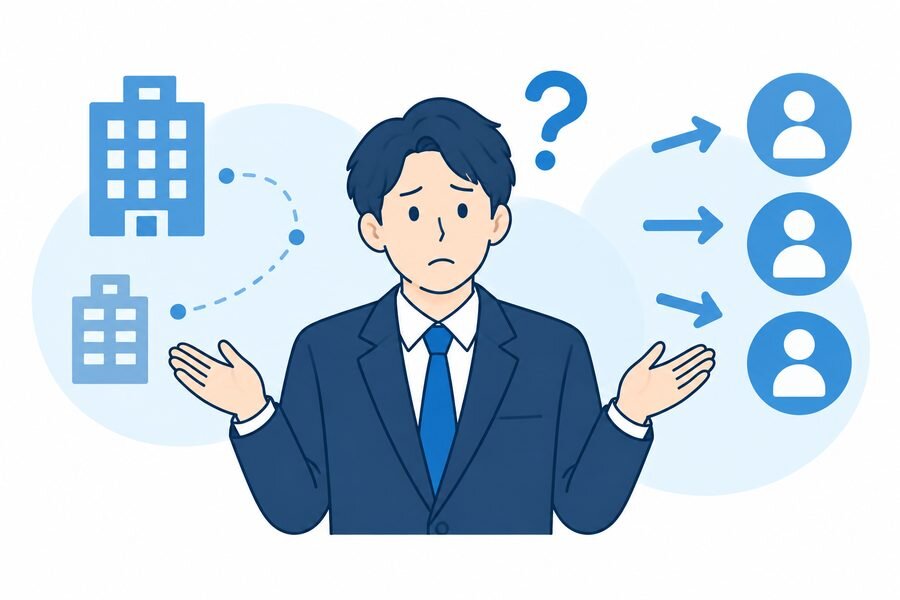 複数のベンダーとの調整に悩む様子