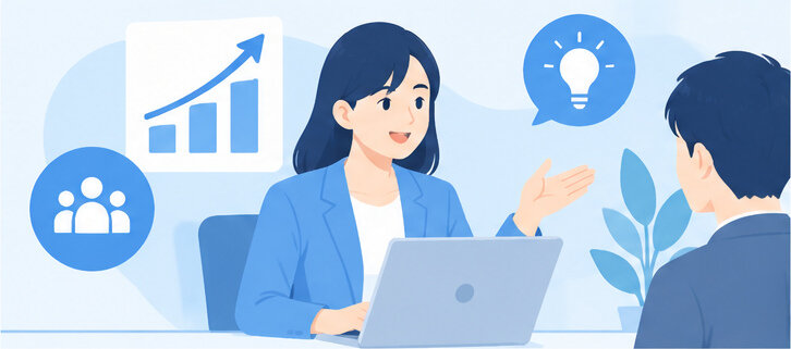 IT活用と社内定着を支援するイメージ