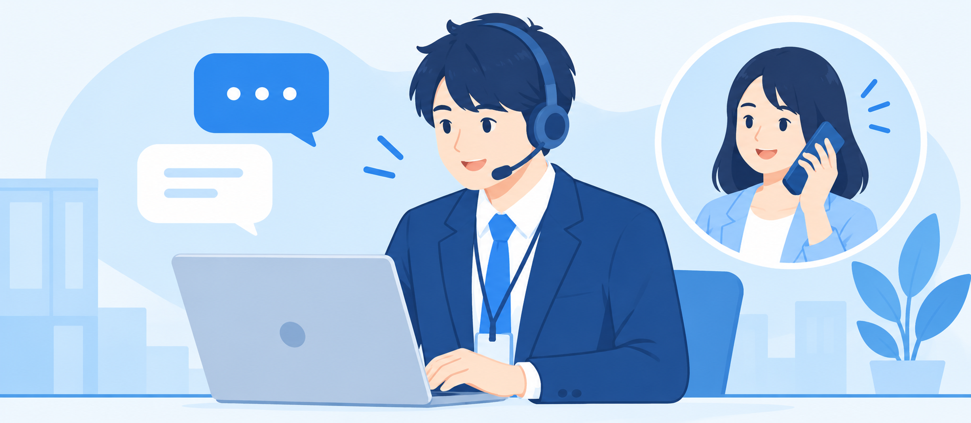 ユーザーからのIT問い合わせ対応を支援するイメージ